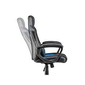 Silla ngs gaming giratoria ergonomica similpiel regulable en altura brazos fijos color azul