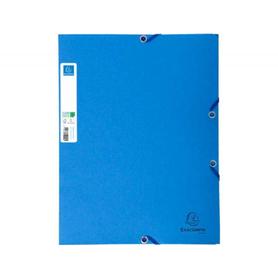 Carpeta exacompta clean safe carton gomas tres solapas din a4 azul