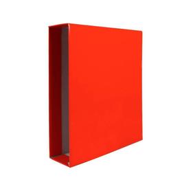 Caja archivador liderpapel de palanca carton din-a4 documenta lomo 82mm color rojo