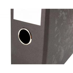 Archivador de palanca liderpapel folio carton forrado sin rado lomo 80mm negro compresor metalico