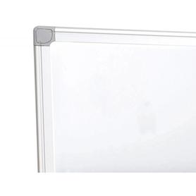 Pizarra blanca q-connect laminada marco de aluminio 150x100 cm