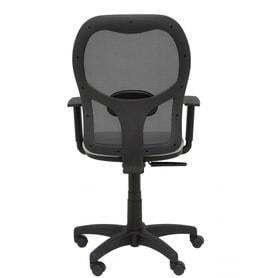 Silla Alocén malla negra asiento bali gris brazos regulables