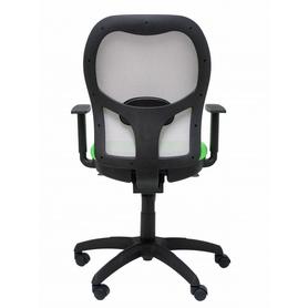 Silla Jorquera malla gris asiento bali verde pistacho