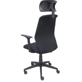 Silla Parolis respaldo malla negro con cabecero y asiento 3D