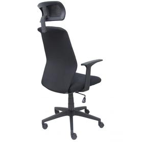 Silla Parolis respaldo malla negro con cabecero y asiento 3D