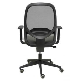 Silla Cilanco negra malla negra asiento bali gris brazo regulable.