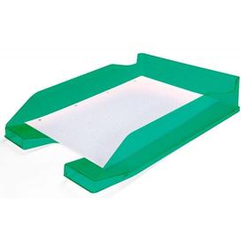 Bandeja sobremesa plastico q-connect verde transparente 240x70x340 mm