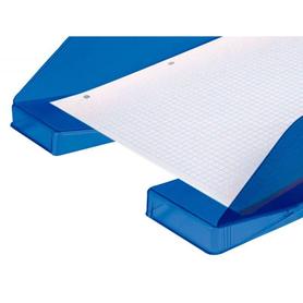 Bandeja sobremesa plastico q-connect azul transparente 240x70x340 mm