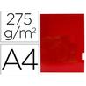 Subcarpeta Gio din a4 cartulina plastificada presentacion 2 solapas 275 gr de gramaje color rojo