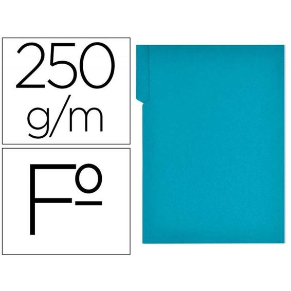 Subcarpeta cartulina gio folio pestaña derecha 250 g/m2 azul