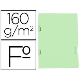 Subcarpeta liderpapel folio verde tres uñeros plastificada160g/m2