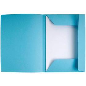 Subcarpeta cartulina con 3 solapas exacompta din a4 impresa azul claro 210 gr