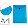 Carpeta liderpapel dossier broche polipropileno din a4 formato vertical con fuelle azul translucido - DS86