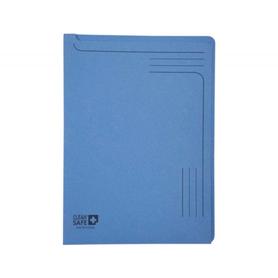 Carpeta dossier uñero exacompta clean safe cartulina 400 gr din a4 azul paquete de 5 unidades