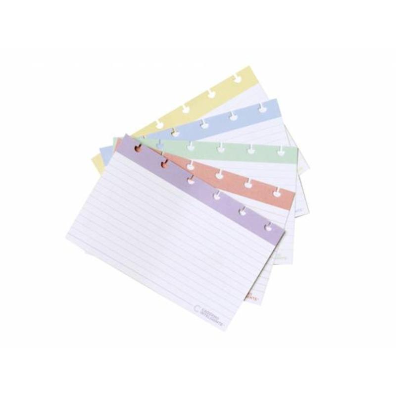 Fichas pautadas cuaderno inteligente colores surtidos pack de 50 unidades